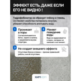 Гидрофобизатор "Концентрат". Средство для защиты камня, бетона и кирпича от влагопоглощения.